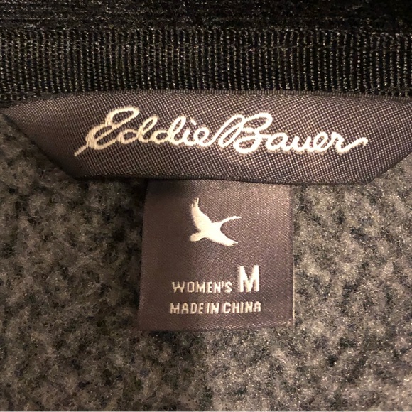 EDDIE BAUER GREY HIGH NECK ZIP-UP FLEECE. SIZE (M) - Picture 7 of 15